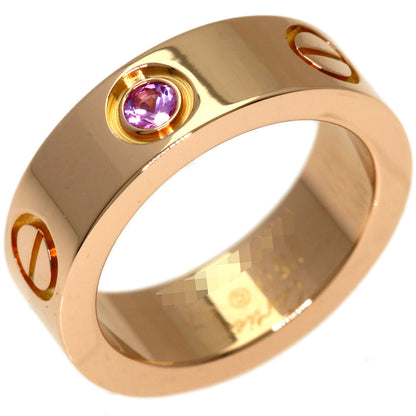 CARTIER Love Ring Pink Sapphire #47 Ring K18 Pink Gold Ladies [Used]