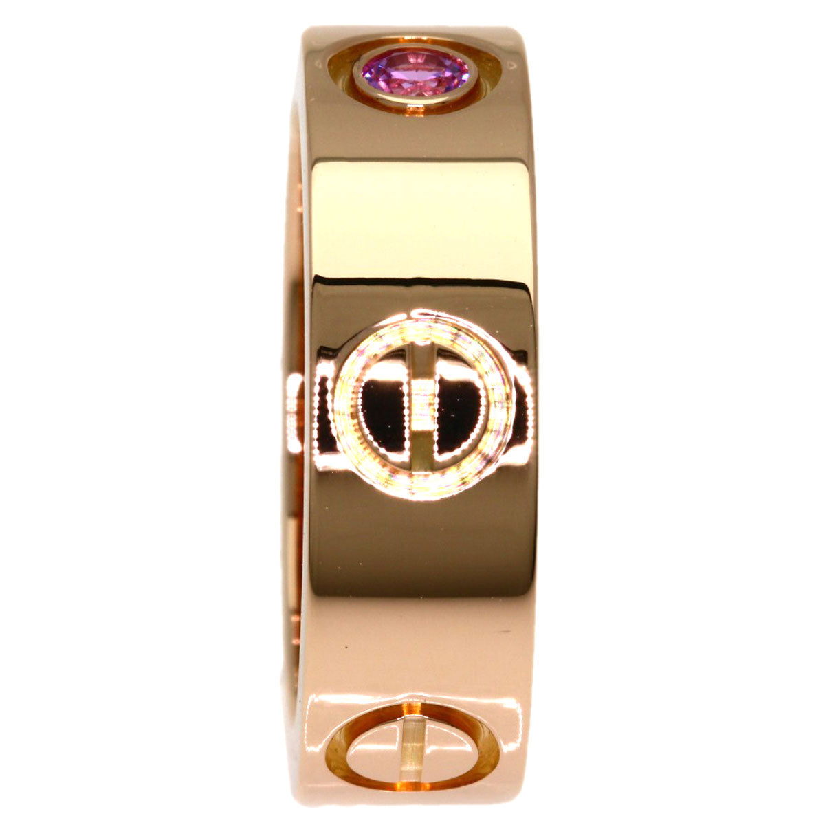 CARTIER Love Ring Pink Sapphire #47 Ring K18 Pink Gold Ladies [Used]