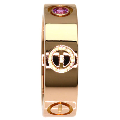 CARTIER Love Ring Pink Sapphire #47 Ring K18 Pink Gold Ladies [Used]