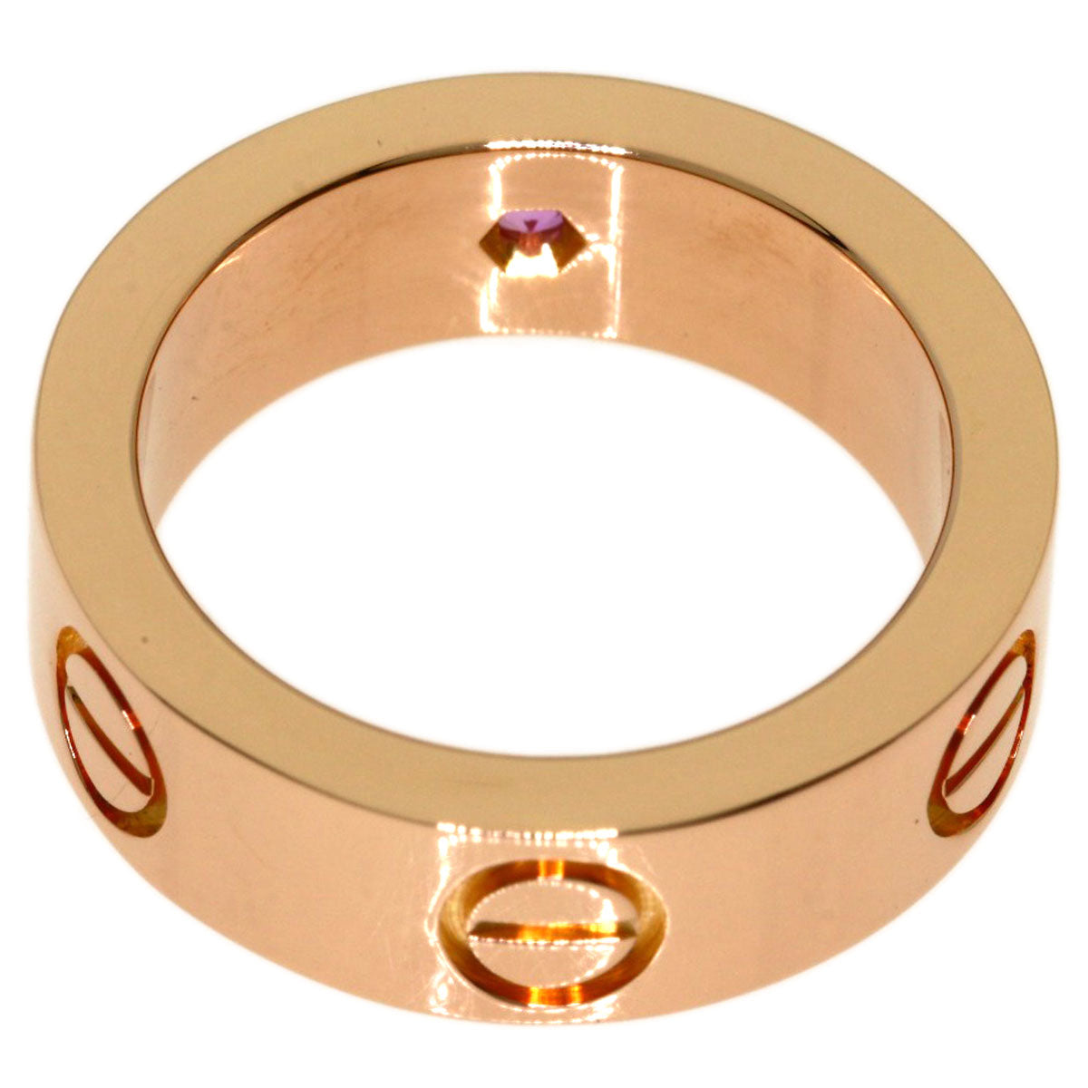CARTIER Love Ring Pink Sapphire #47 Ring K18 Pink Gold Ladies [Used]
