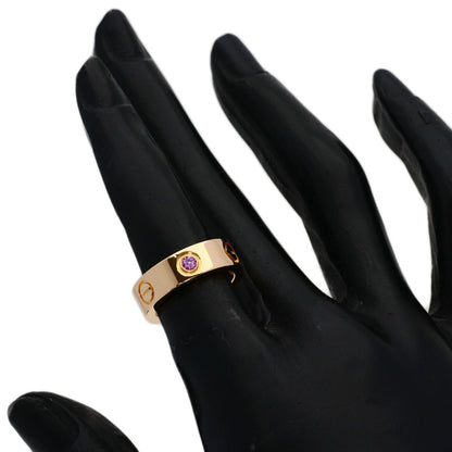 CARTIER Love Ring Pink Sapphire #47 Ring K18 Pink Gold Ladies [Used]