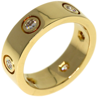 CARTIER love ring full Diamond # 47 Ring K18 Yellow Gold Ladies [Used]