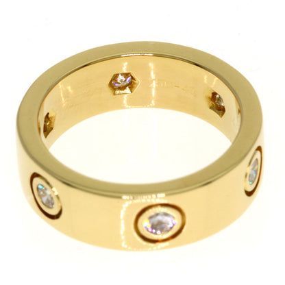 CARTIER love ring full Diamond # 47 Ring K18 Yellow Gold Ladies [Used]