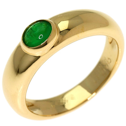 Chaumet Anneau Emerald Cabochon Ring K18 Yellow Gold Ladies [Used]