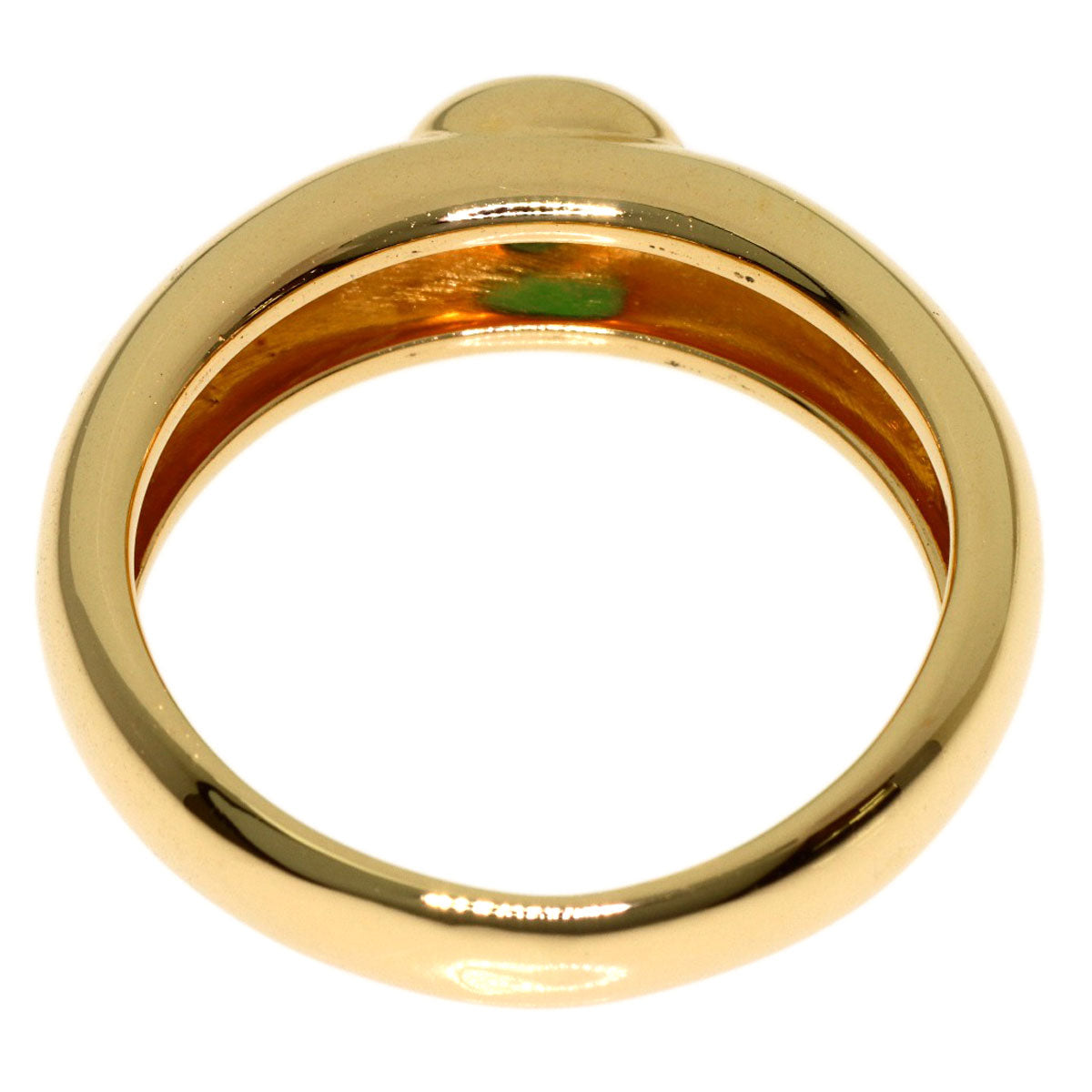 Chaumet Anneau Emerald Cabochon Ring K18 Yellow Gold Ladies [Used]
