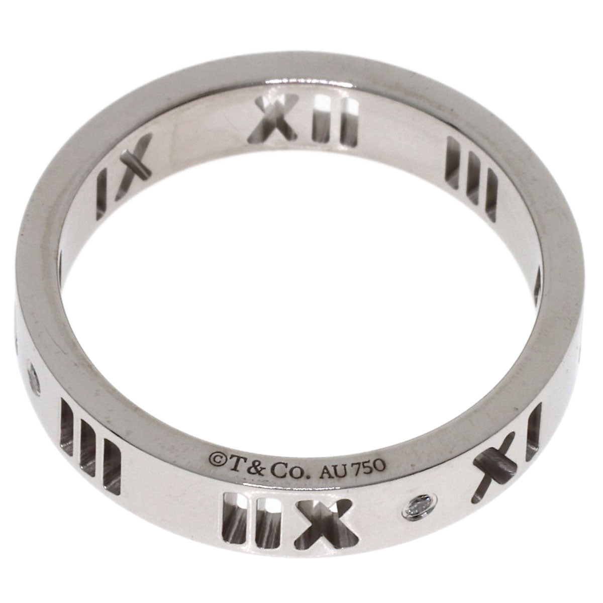 TIFFANY&Co. Atlas 4P Diamond Ring K18 White Gold Ladies [Used]