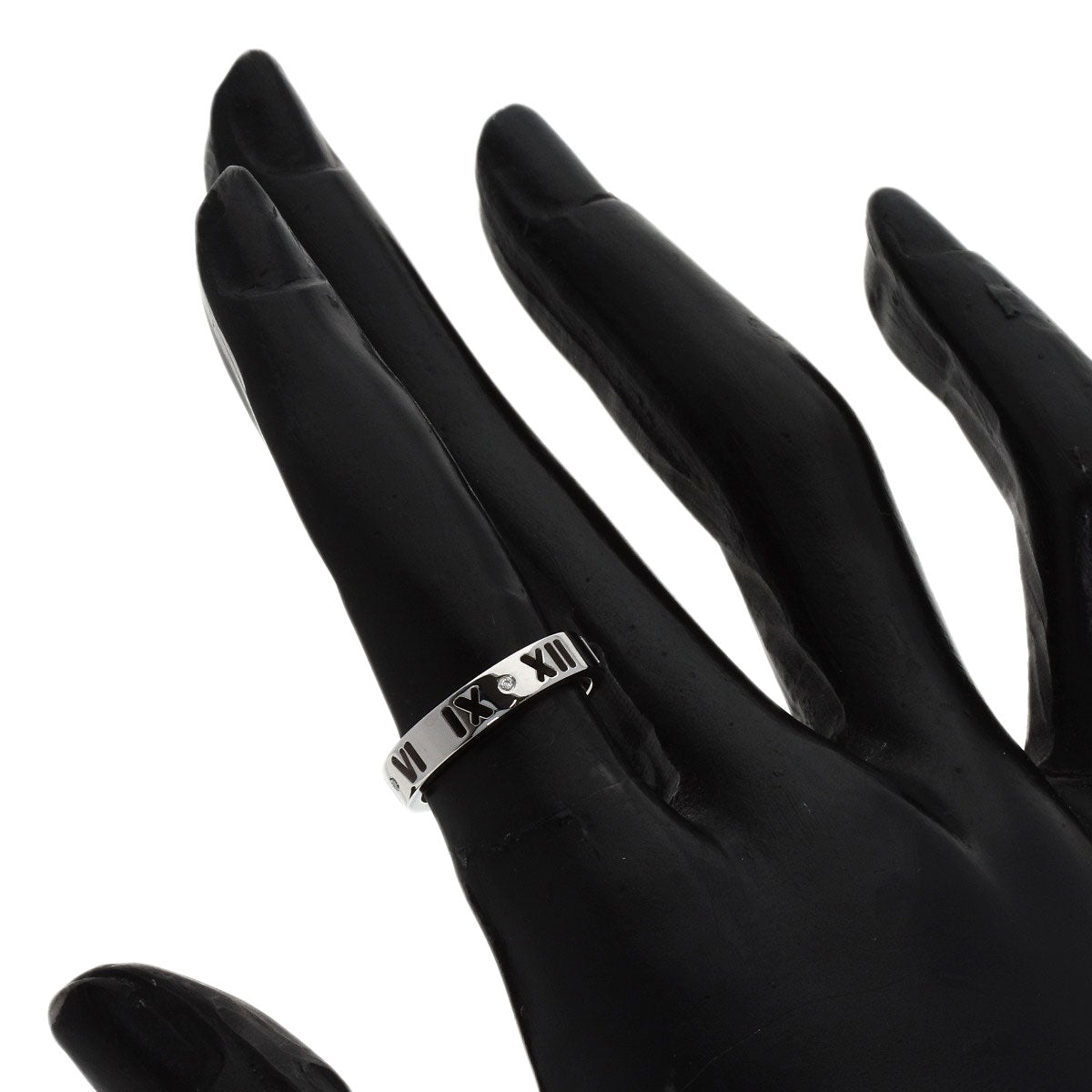 TIFFANY&Co. Atlas 4P Diamond Ring K18 White Gold Ladies [Used]