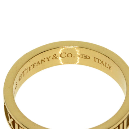 TIFFANY&Co. Atlas Narrow Ring K18 Yellow Gold Ladies [Used]