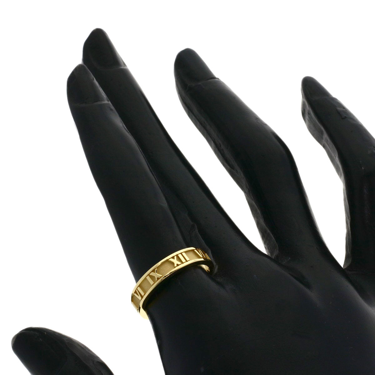 TIFFANY&Co. Atlas Narrow Ring K18 Yellow Gold Ladies [Used]