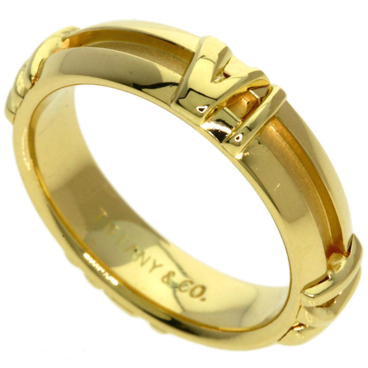 TIFFANY&Co. Atlas Ring K18 Yellow Gold Ladies [Used]