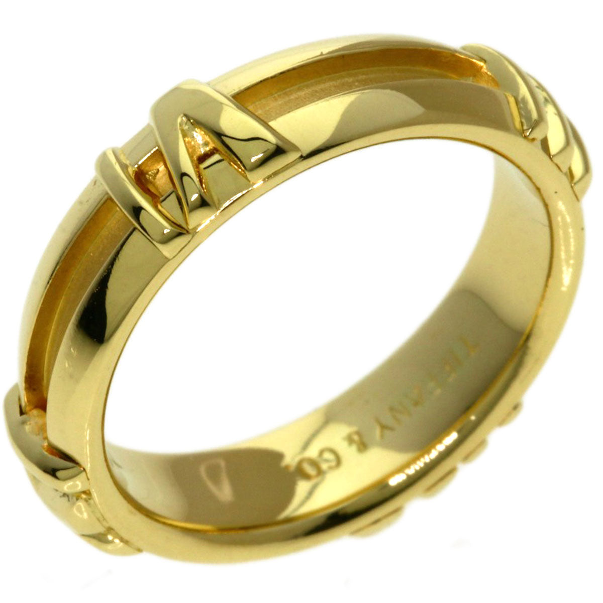 TIFFANY&Co. Atlas Ring K18 Yellow Gold Ladies [Used]