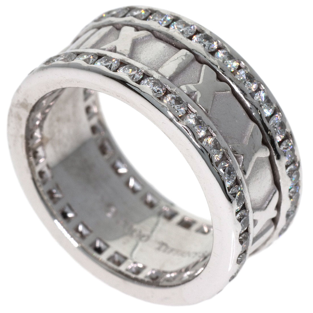 TIFFANY&Co. Atlas Edge Diamond Ring K18 White Gold Ladies [Used]