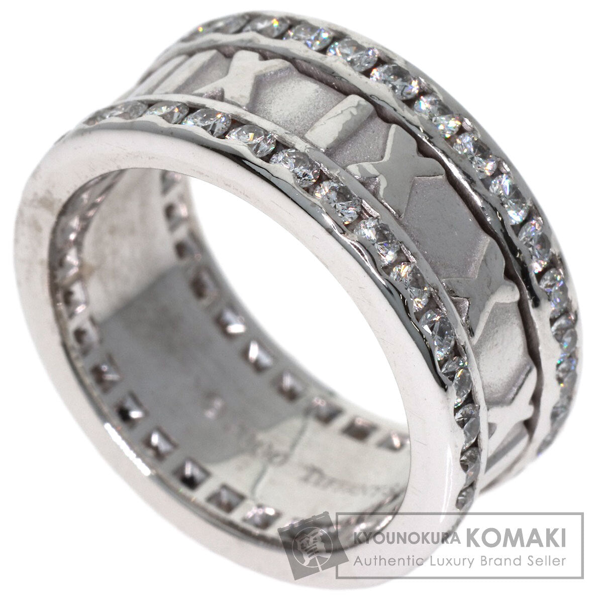 TIFFANY&Co. Atlas Edge Diamond Ring K18 White Gold Ladies [Used]