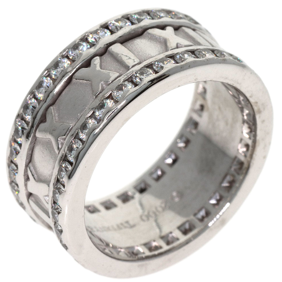 TIFFANY&Co. Atlas Edge Diamond Ring K18 White Gold Ladies [Used]