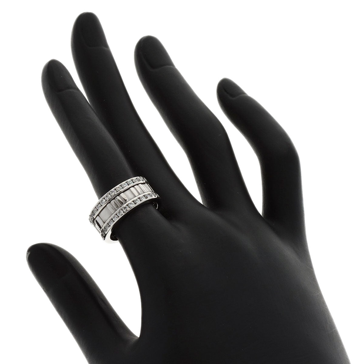 TIFFANY&Co. Atlas Edge Diamond Ring K18 White Gold Ladies [Used]
