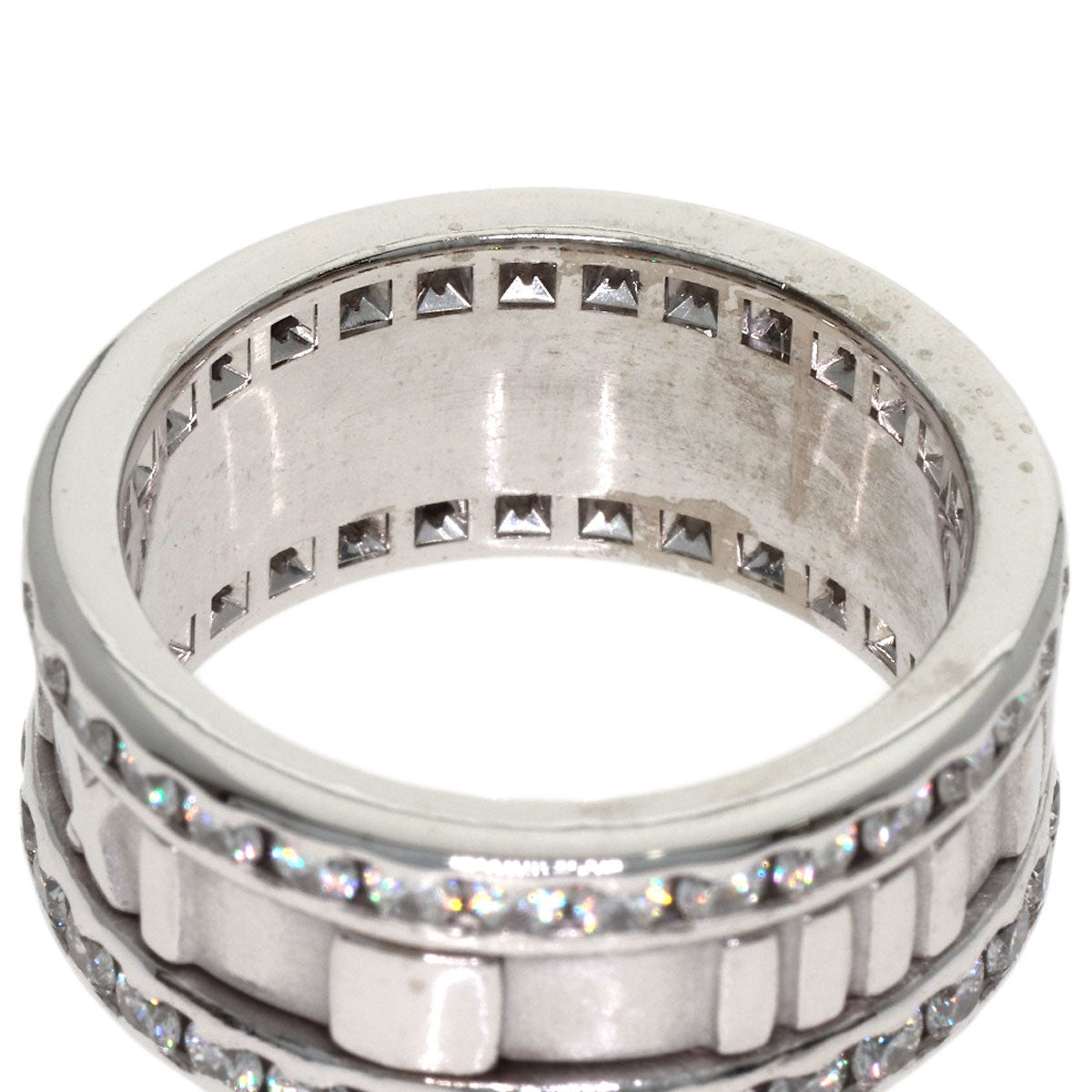 TIFFANY&Co. Atlas Edge Diamond Ring K18 White Gold Ladies [Used]