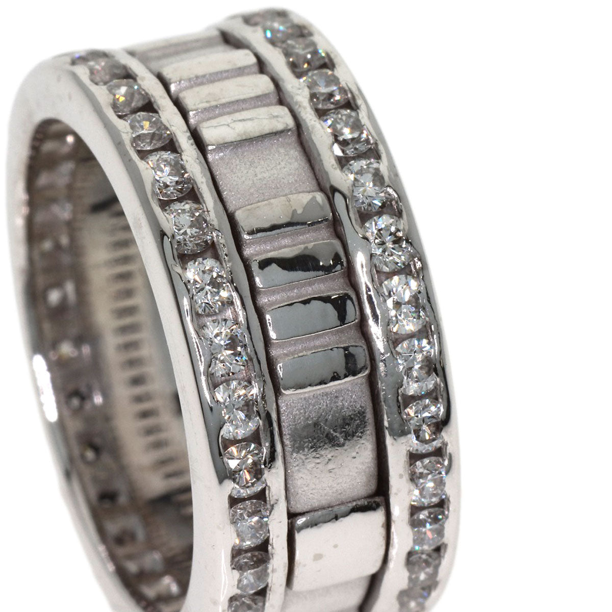 TIFFANY&Co. Atlas Edge Diamond Ring K18 White Gold Ladies [Used]