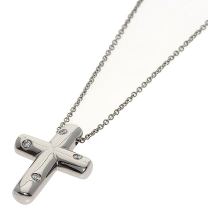 TIFFANY&Co. Dots Cross Diamond Necklace Platinum PT950 Ladies [Used]