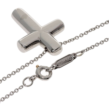 TIFFANY&Co. Dots Cross Diamond Necklace Platinum PT950 Ladies [Used]