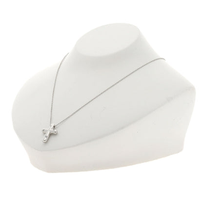 TIFFANY&Co. Dots Cross Diamond Necklace Platinum PT950 Ladies [Used]