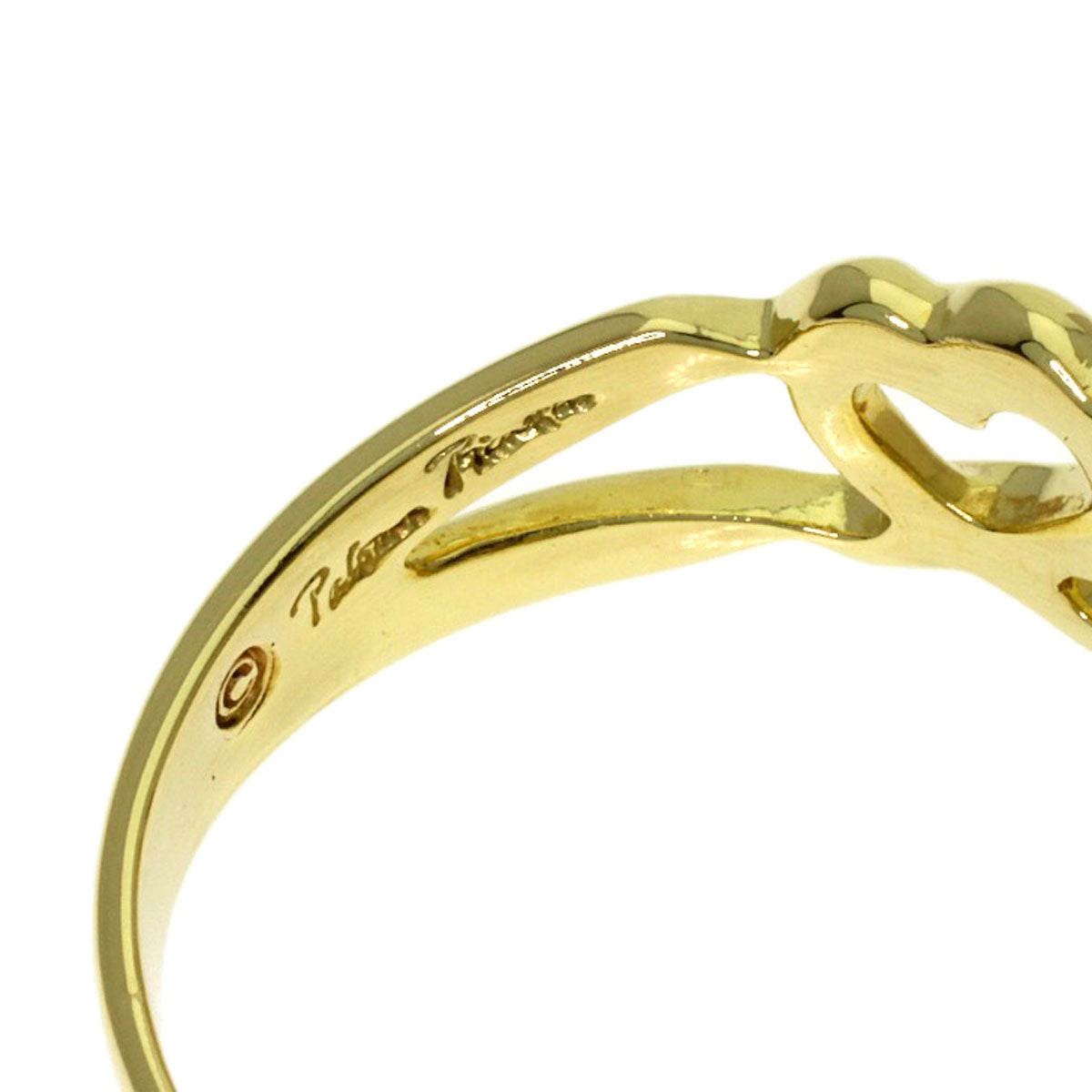 TIFFANY&Co. Triple Loving Heart Diamond Ring K18 Yellow Gold Ladies [Used]