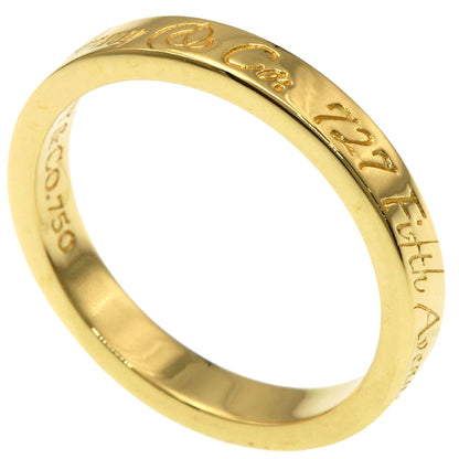 TIFFANY&Co. Notes narrow Ring K18 Yellow Gold Ladies [Used]