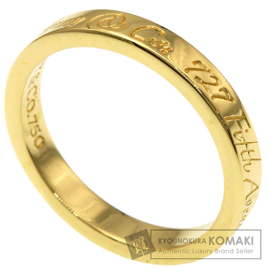 TIFFANY&Co. Notes narrow Ring K18 Yellow Gold Ladies [Used]