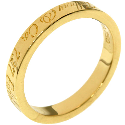 TIFFANY&Co. Notes narrow Ring K18 Yellow Gold Ladies [Used]