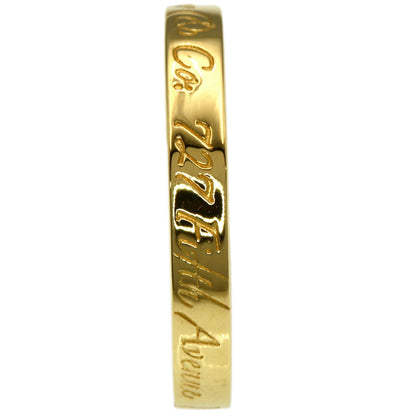 TIFFANY&Co. Notes narrow Ring K18 Yellow Gold Ladies [Used]