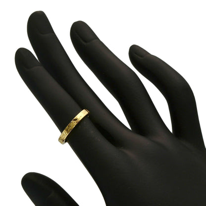 TIFFANY&Co. Notes narrow Ring K18 Yellow Gold Ladies [Used]