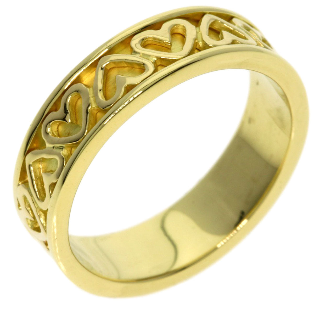 TIFFANY&Co. Cutout Heart Ring K18 Yellow Gold Ladies [Used]