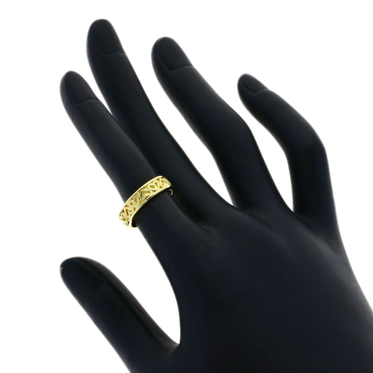 TIFFANY&Co. Cutout Heart Ring K18 Yellow Gold Ladies [Used]