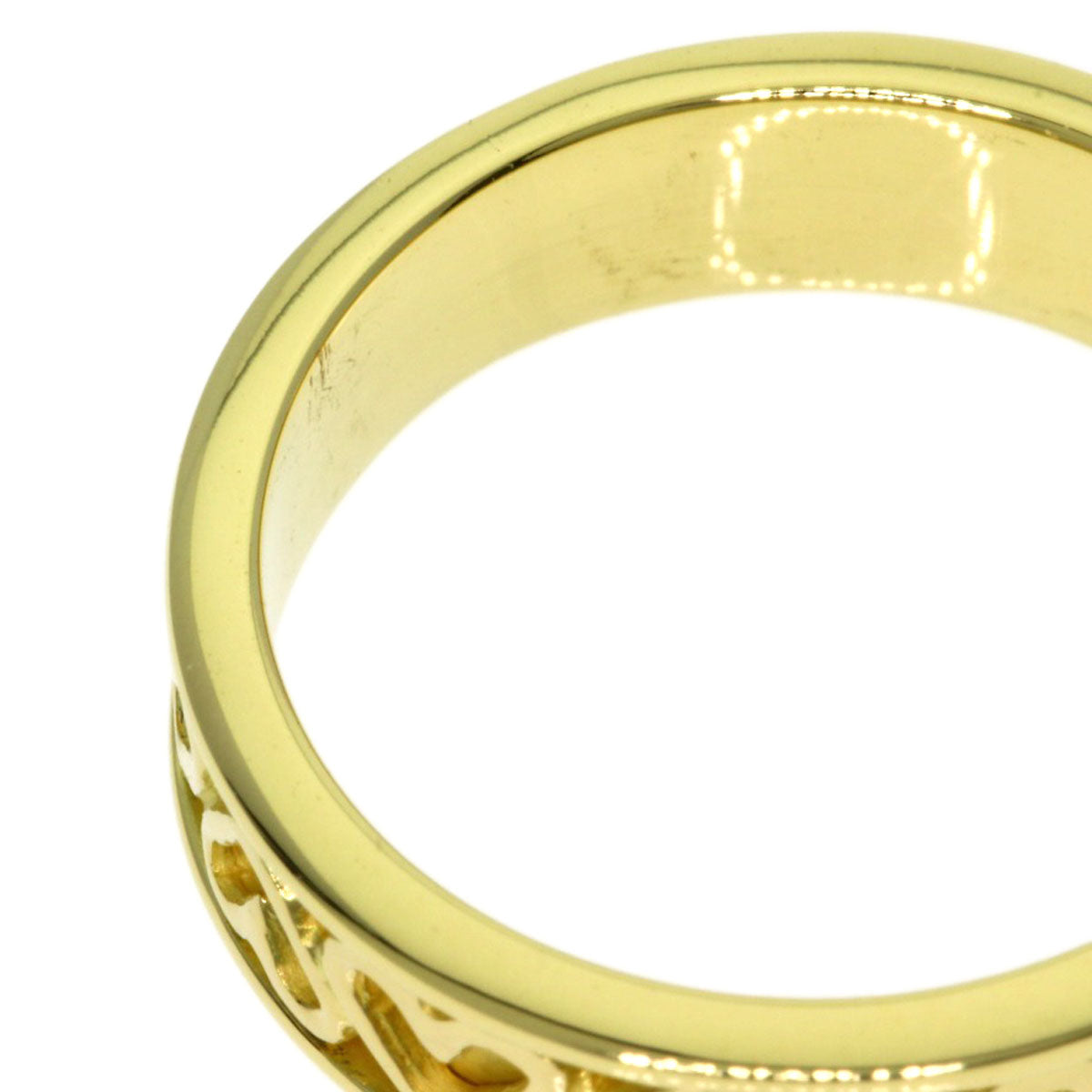 TIFFANY&Co. Cutout Heart Ring K18 Yellow Gold Ladies [Used]
