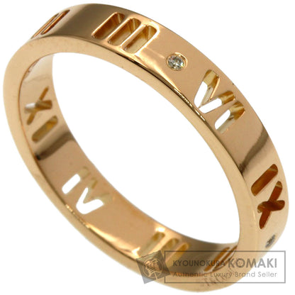 TIFFANY&Co. Atlas Pierced 4P Diamond Ring K18 Pink Gold Ladies [Used]