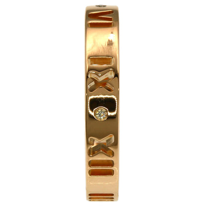 TIFFANY&Co. Atlas Pierced 4P Diamond Ring K18 Pink Gold Ladies [Used]