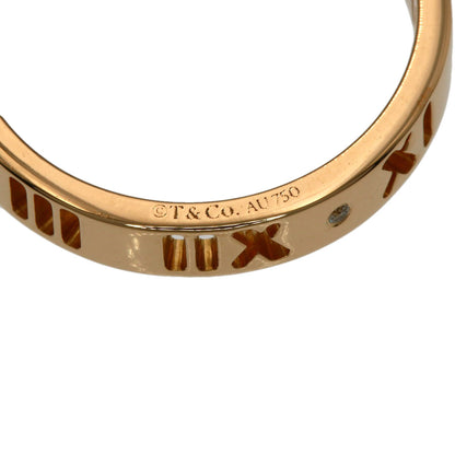 TIFFANY&Co. Atlas Pierced 4P Diamond Ring K18 Pink Gold Ladies [Used]