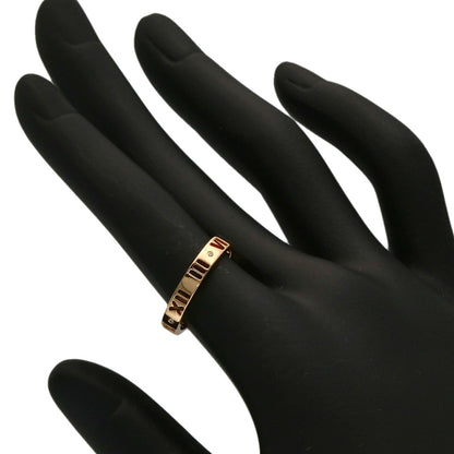 TIFFANY&Co. Atlas Pierced 4P Diamond Ring K18 Pink Gold Ladies [Used]