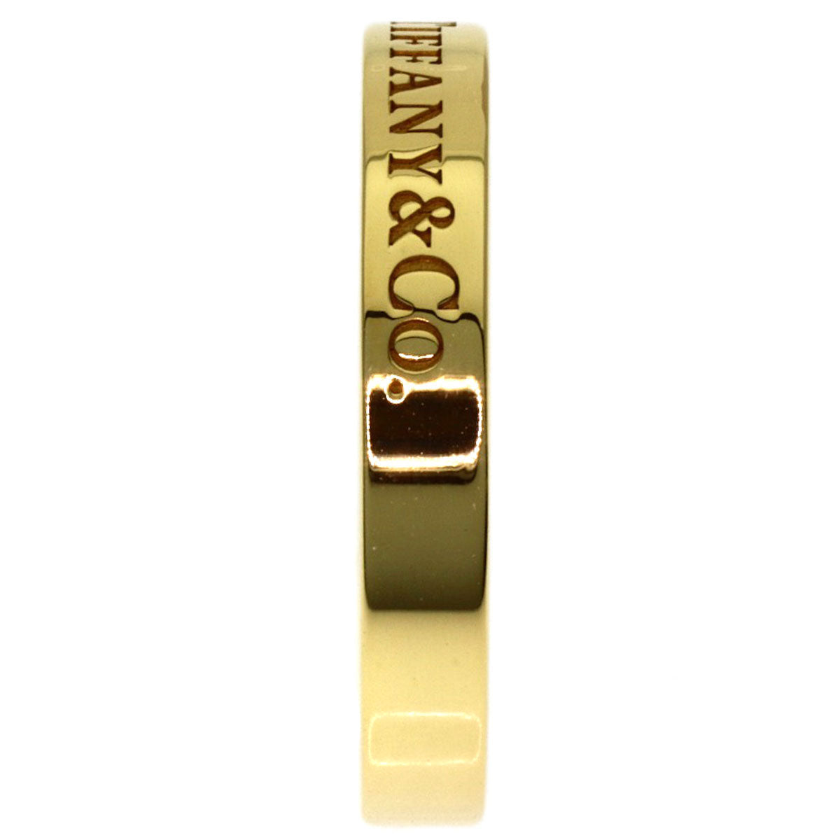 TIFFANY&Co. Flat band Ring K18 Yellow Gold Ladies [Used]