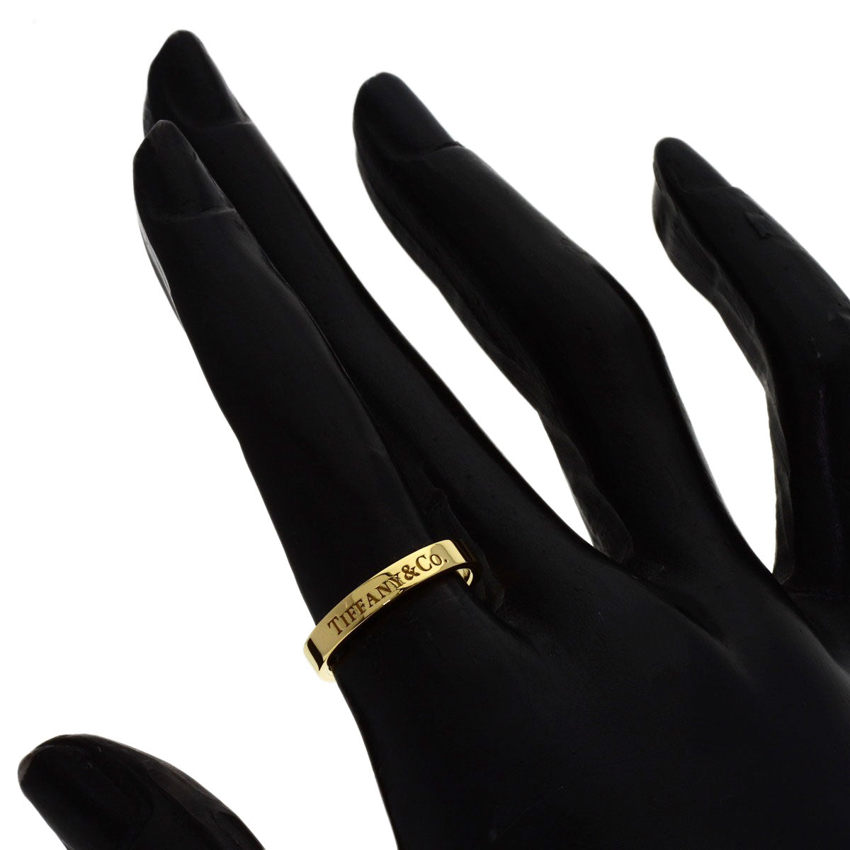 TIFFANY&Co. Flat band Ring K18 Yellow Gold Ladies [Used]