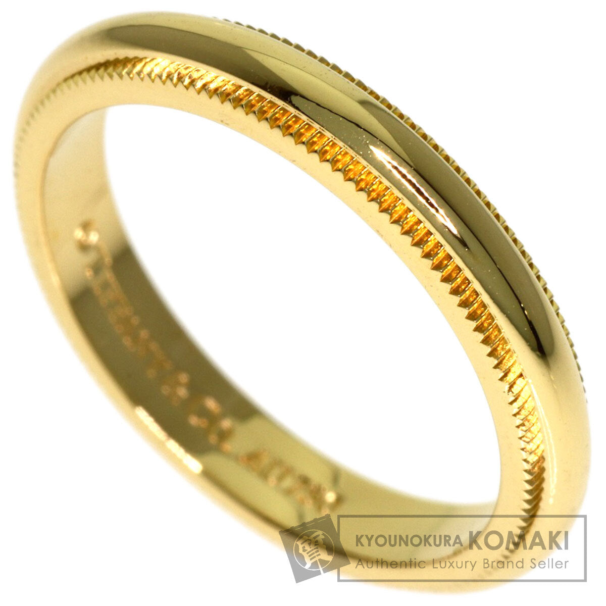TIFFANY&Co. Milgrain Ring K18 Yellow Gold Ladies [Used]