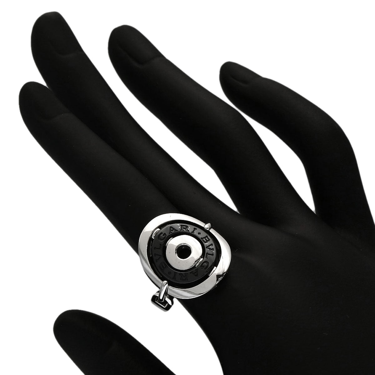 BVLGARI Astrale Cerki Ceramic Ring K18 White Gold Ladies [Used]
