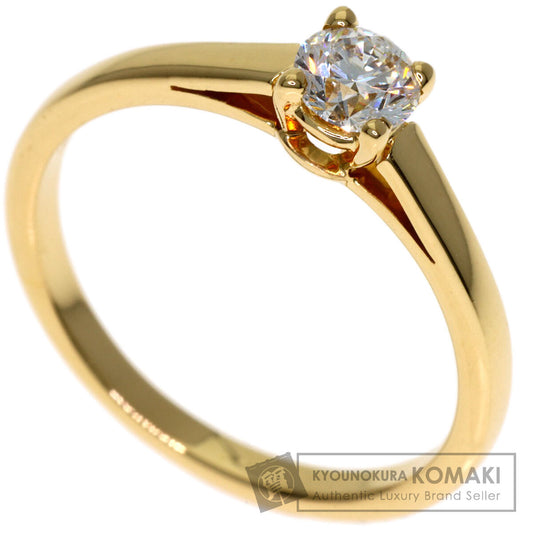 BVLGARI Solitaire Diamond Ring K18 Yellow Gold Ladies [Used]