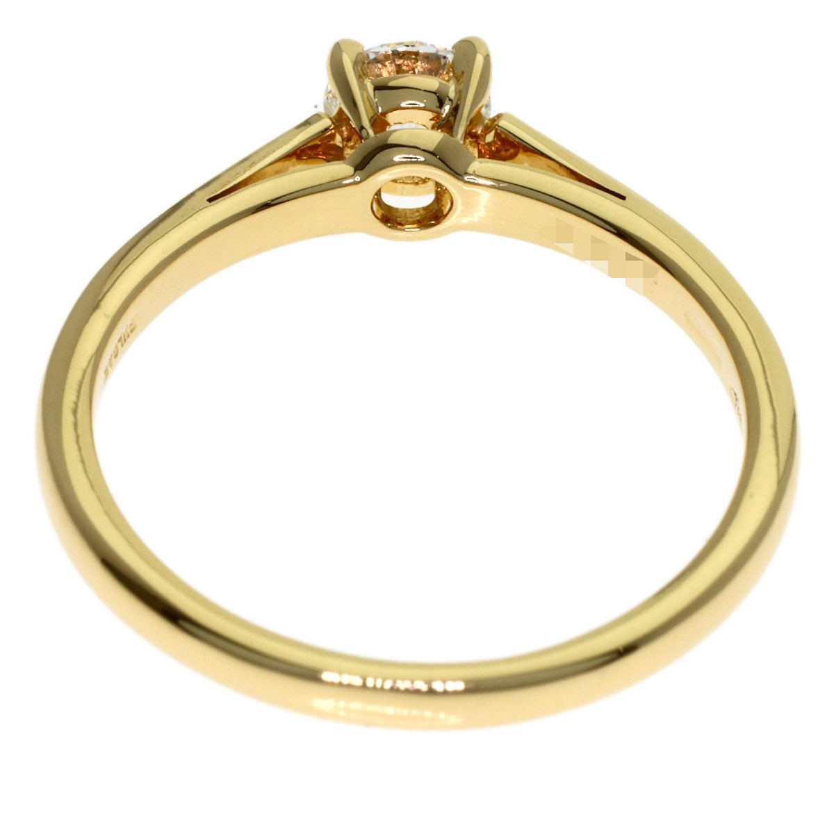 BVLGARI Solitaire Diamond Ring K18 Yellow Gold Ladies [Used]