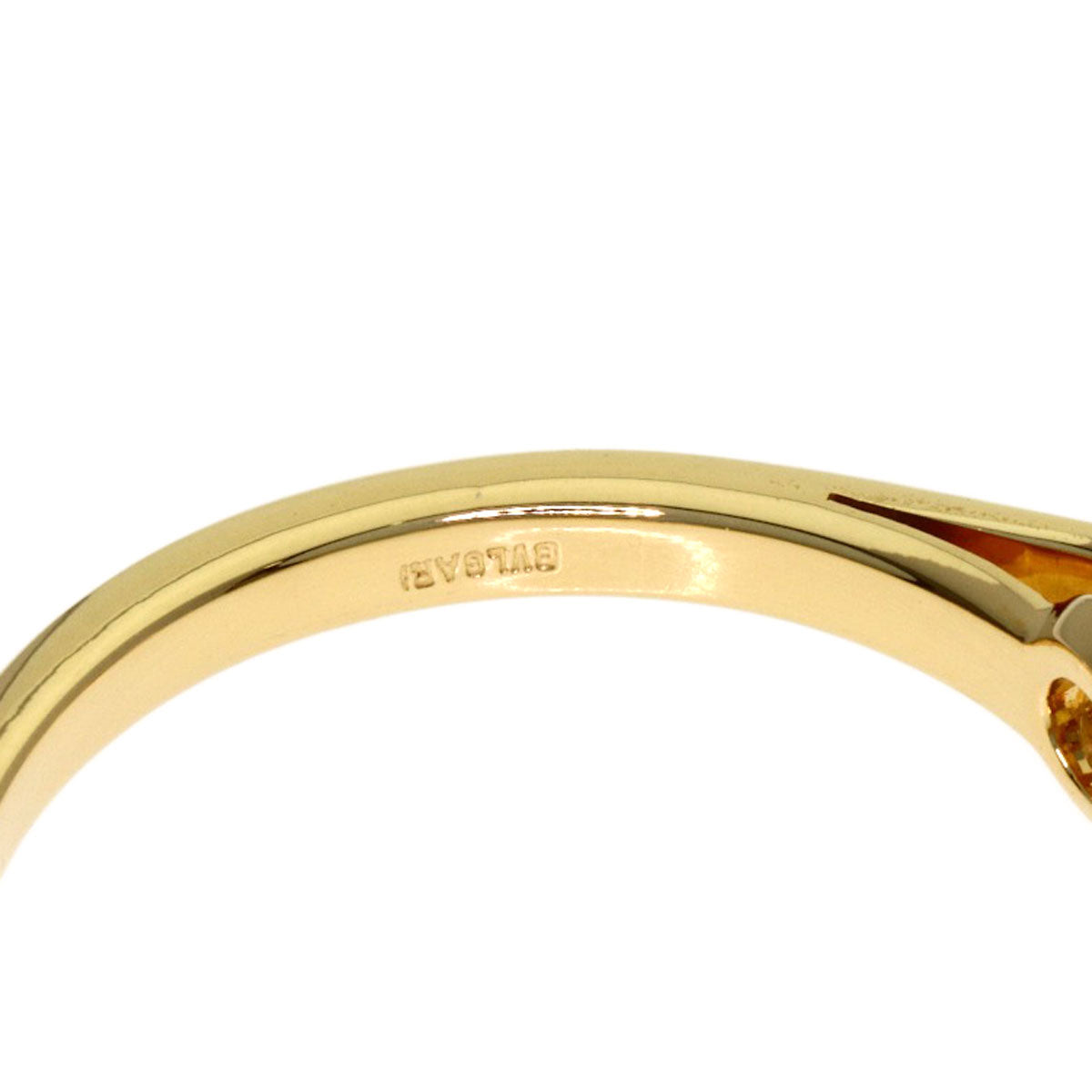 BVLGARI Solitaire Diamond Ring K18 Yellow Gold Ladies [Used]