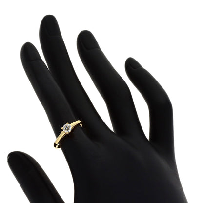 BVLGARI Solitaire Diamond Ring K18 Yellow Gold Ladies [Used]