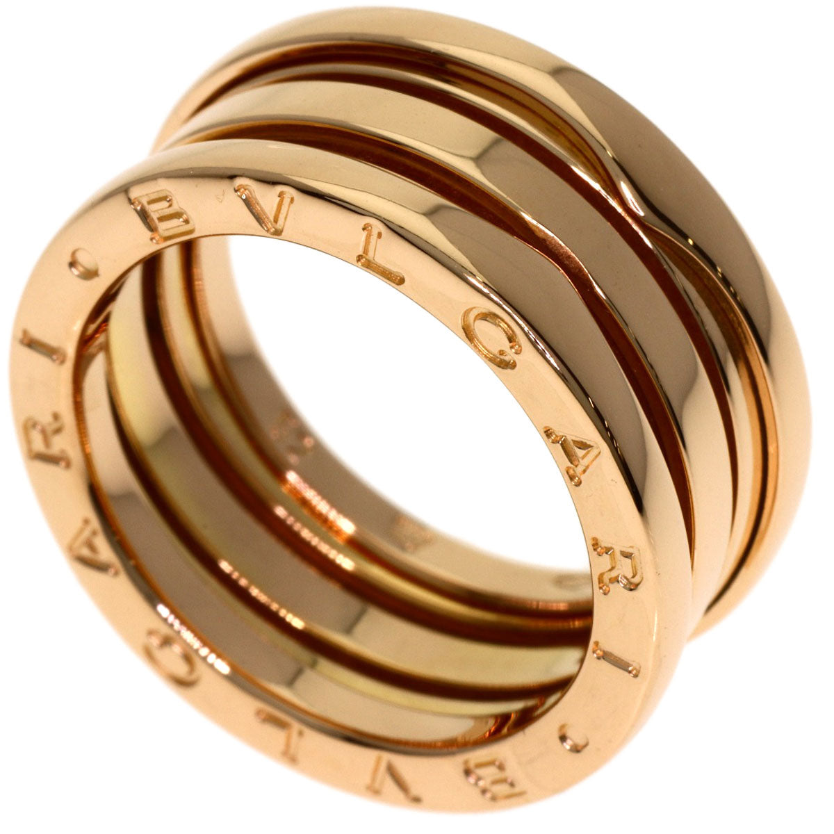 BVLGARI B.zero1 3 band #52 Ring K18 Pink Gold Ladies [Used]
