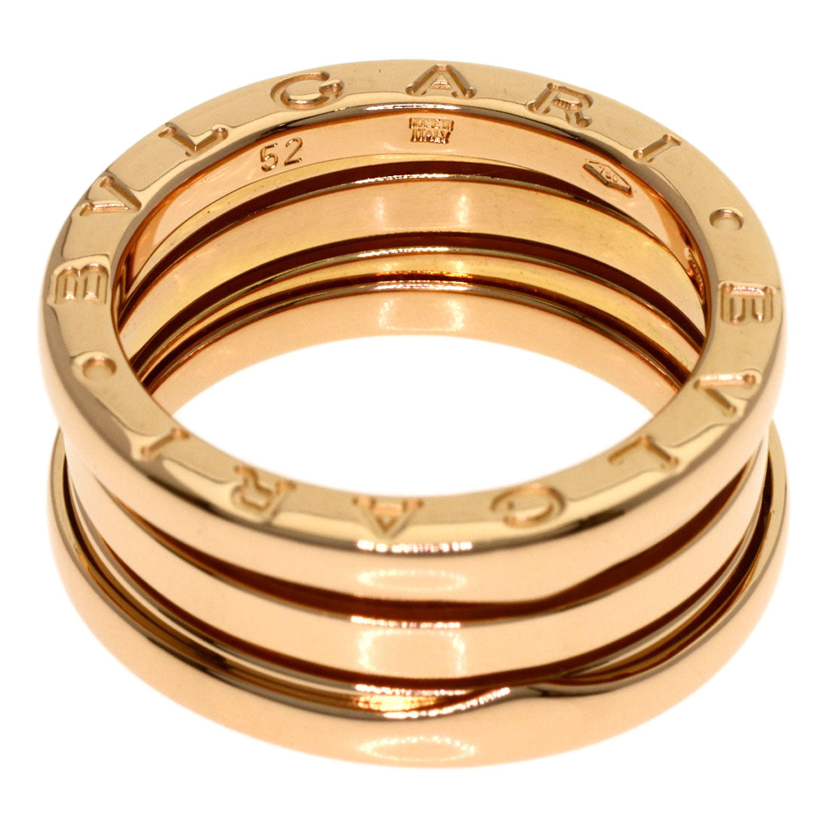 BVLGARI B.zero1 3 band #52 Ring K18 Pink Gold Ladies [Used]
