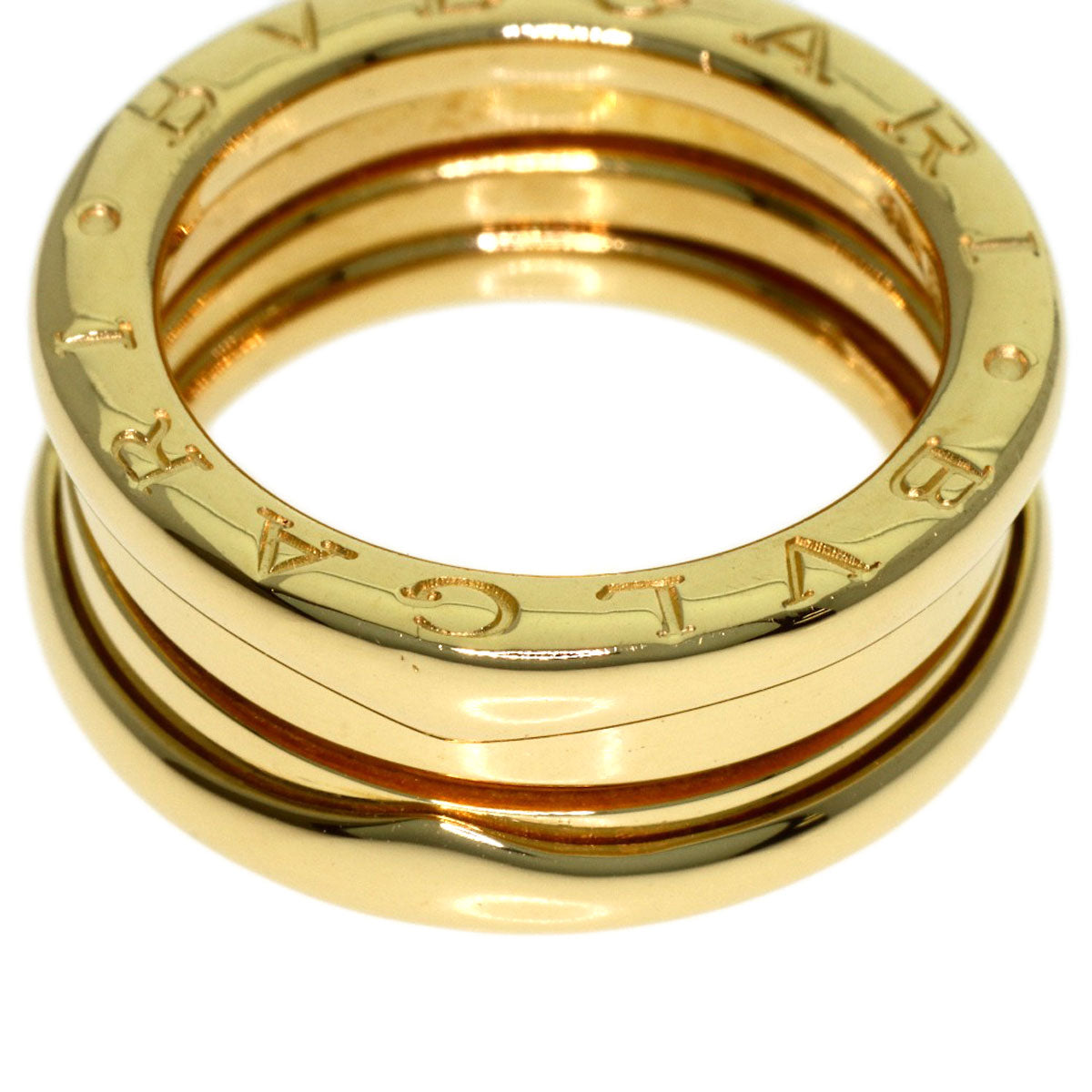 BVLGARI B.zero1 2 Band #49 Ring K18 Yellow Gold Ladies [Used]