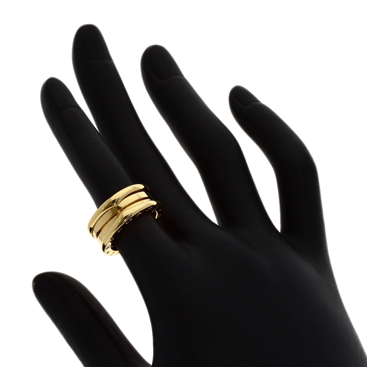 BVLGARI B.zero1 2 Band #49 Ring K18 Yellow Gold Ladies [Used]