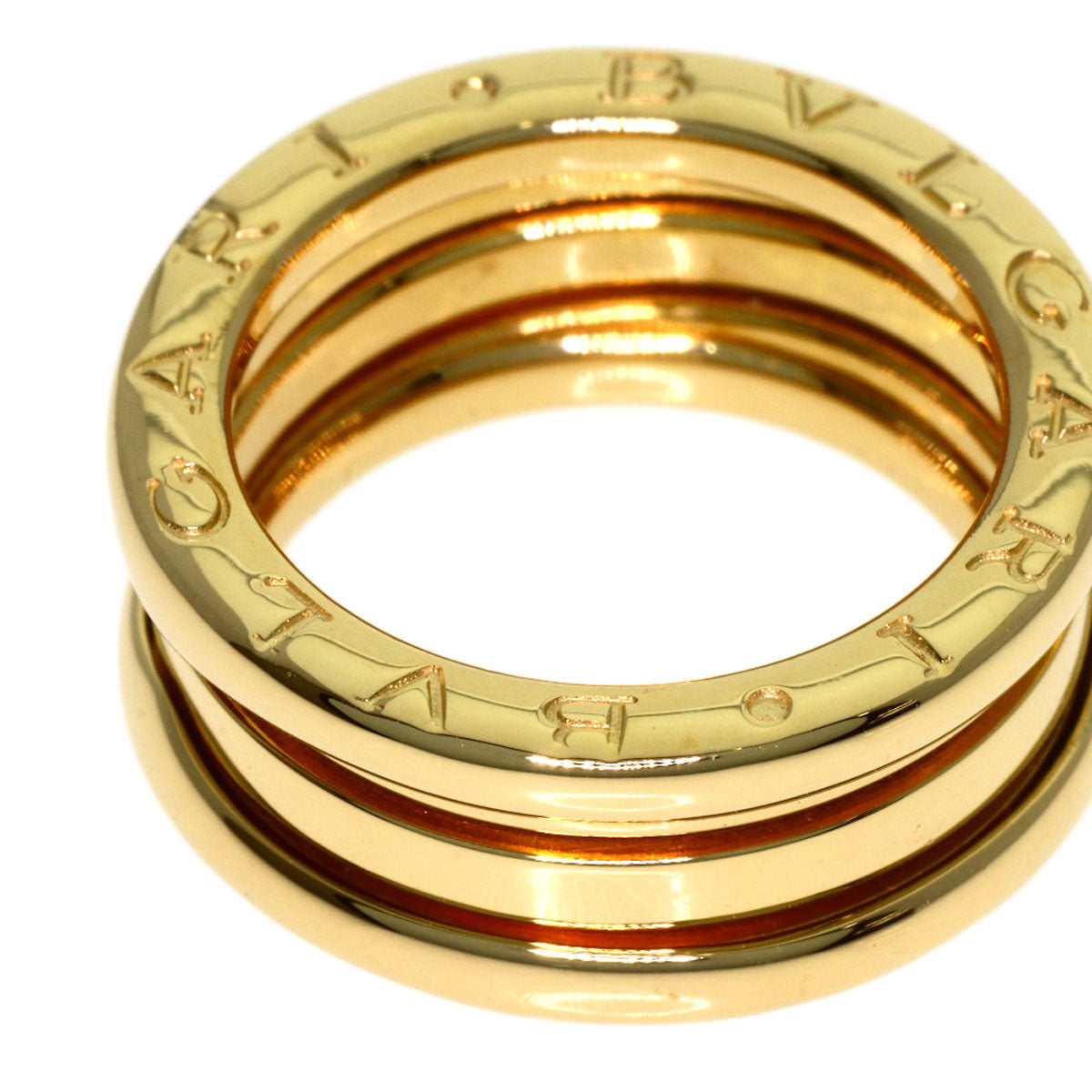 BVLGARI B.zero1 2 Band #49 Ring K18 Yellow Gold Ladies [Used]